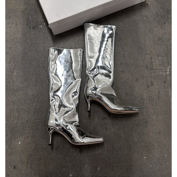 BY FAR Stevie Boots Silver Metallic - Picture 1 of 13